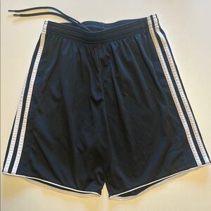 adidas Black and White Athletic Men Shorts